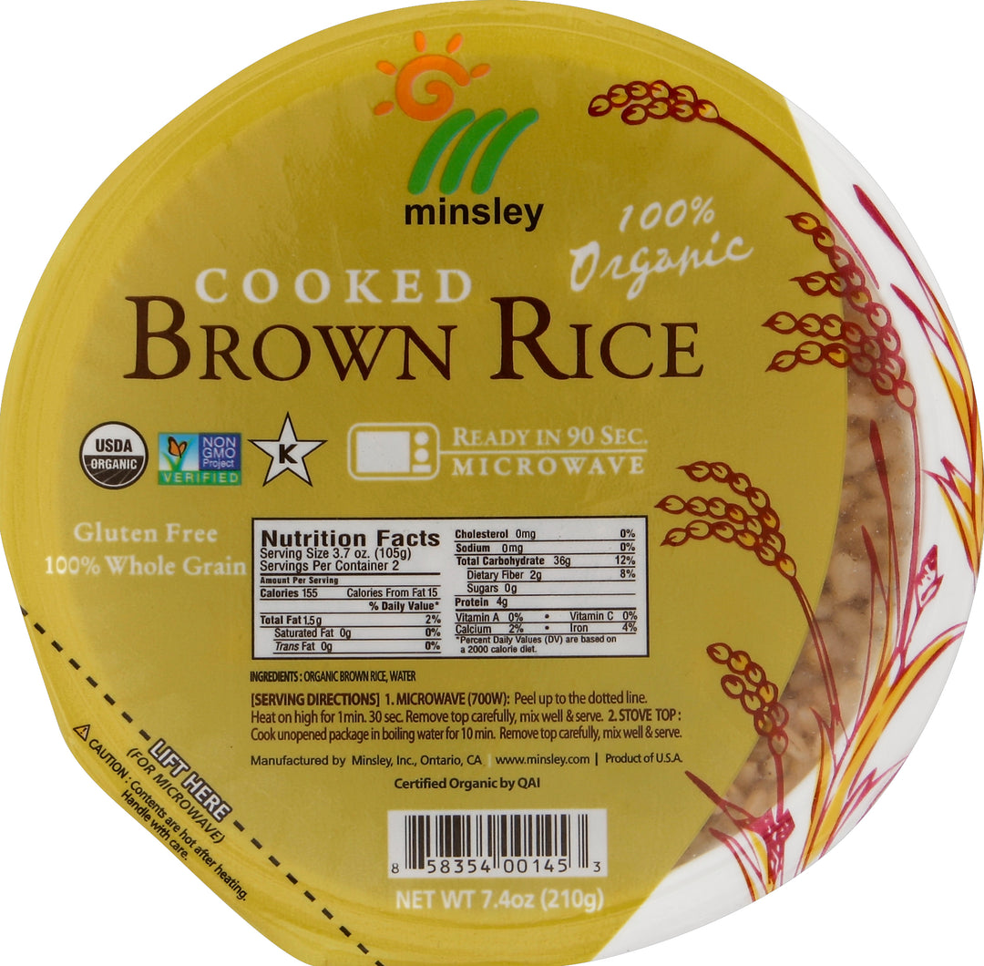 Minsley Brown Rice Cooked 12/7.4 Oz [UNFI #22211]