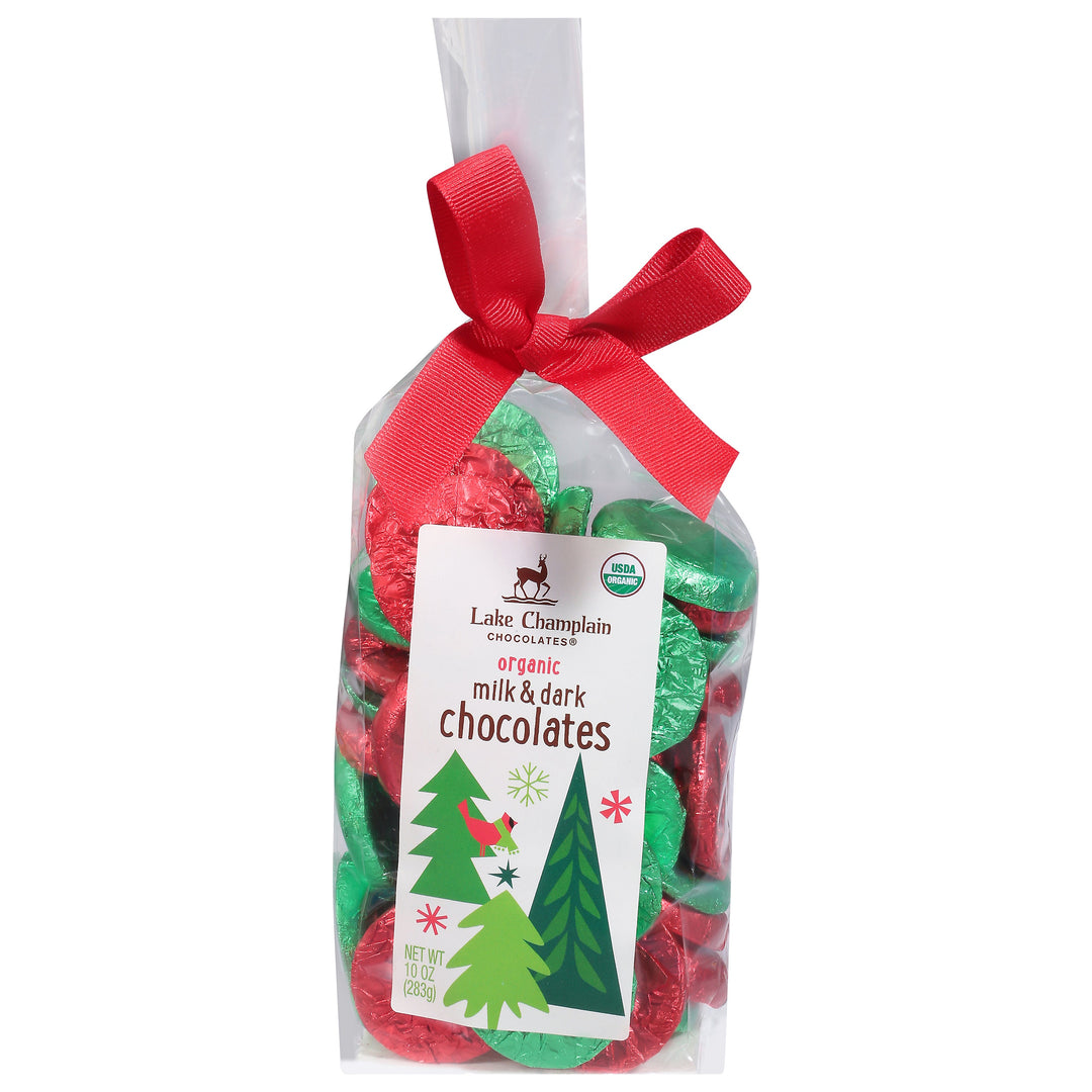 Lake Champlain Chocolates Xmas Coins Milk/Dark Chocolate Og2 12/10 OZ [UNFI #40774]