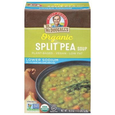 Dr. Mcdougalls Split Pea Lower Sodium 6/17.6 Oz [UNFI #30107]
