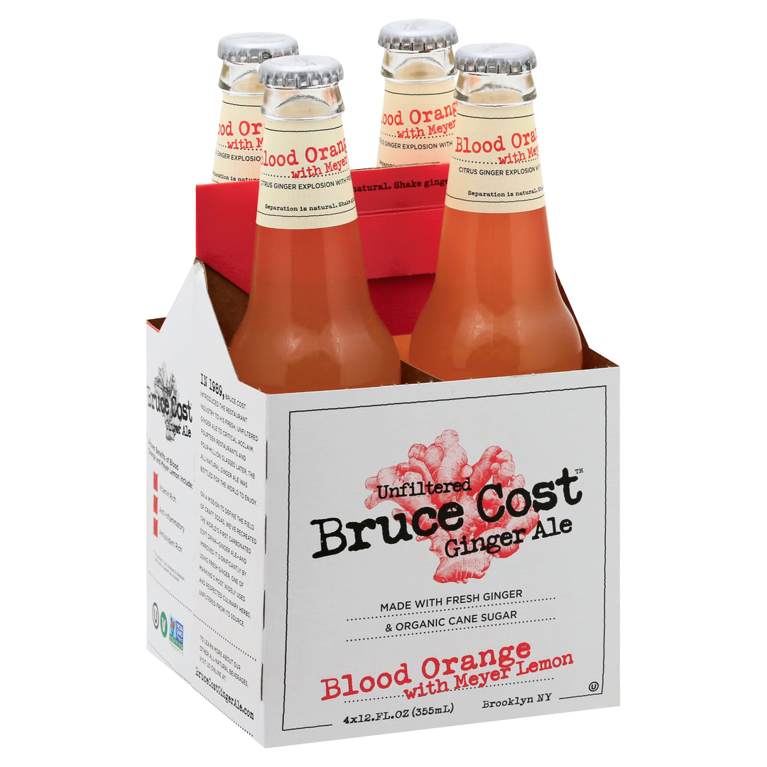Bruce Cost Ginger Ale Blood Orng/Myr Lmn G-Ale 4Pk 6/4/12 Oz [UNFI #52899] T