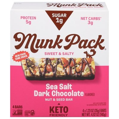 Munk Pack Keto Sea Salt Dark Chocolate 6/4/1.23 OZ [UNFI #50243]