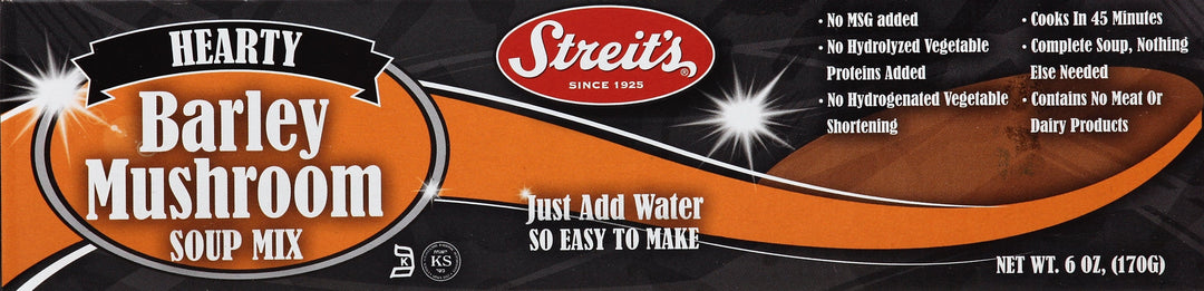 Streits Soup Mix Barley Mushroom 12/6 OZ [UNFI #82424]