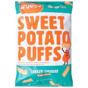 Spudsy Sweet Potato Puffs Cheesy Cheddar 12/4 Oz [UNFI #26354]