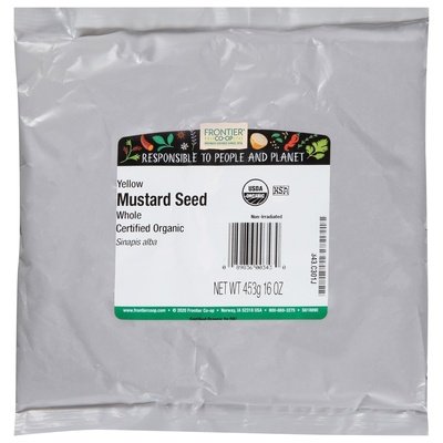 Frontier Nat Prod Co-op Mustard Seed Yellow Whole 1 Lb [UNFI #34287]