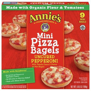 Annies Homegrown Mini Bagels Uncured Pepperoni 12/6.65 Oz [UNFI #13654]