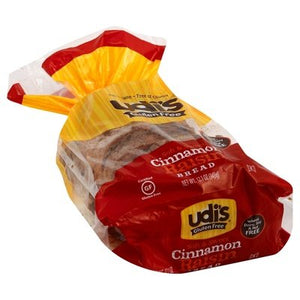 Udis Gluten Free Bread Cinnamon Raisin 8/12 Oz [UNFI #75025]