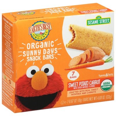 Earths Best Sweet Potato Carrot Bars 6/4.69 Oz [UNFI #18099]