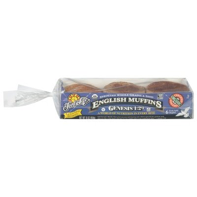 Food For Life Genesis 1:29 English Muffins 6/16 Oz [UNFI #71678]