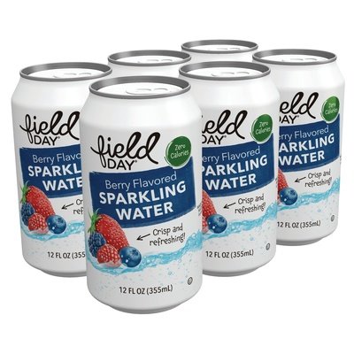 Field Day Sparkling Water Berry 4/6/12 Oz [UNFI #16919] T