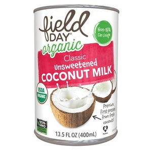 Field Day Classic Unsweetened Coconut Milk 12/13.5 Oz [UNFI #64585]
