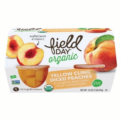 Field Day Diced Peaches 6/4/4 Oz [UNFI #04944]