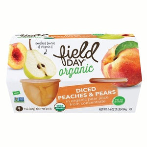 Field Day Diced Peaches & Pears 6/4/4 Oz [UNFI #04945]