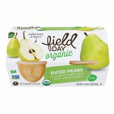 Field Day Diced Pears 6/4/4 Oz [UNFI #04946]
