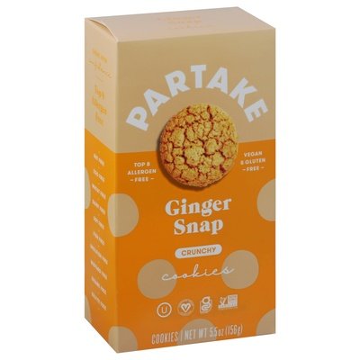 Partake Foods Cookies Ginger Snap 6/5.5 Oz [UNFI #01157]