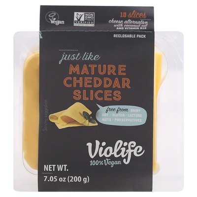 Violife Cheddar Mature Sliced 8/7.1 Oz [UNFI #30978]