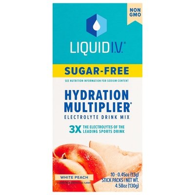 Liquid I.V. White Peach Sugar Free 10Ct 4.58 Oz [UNFI #29712]