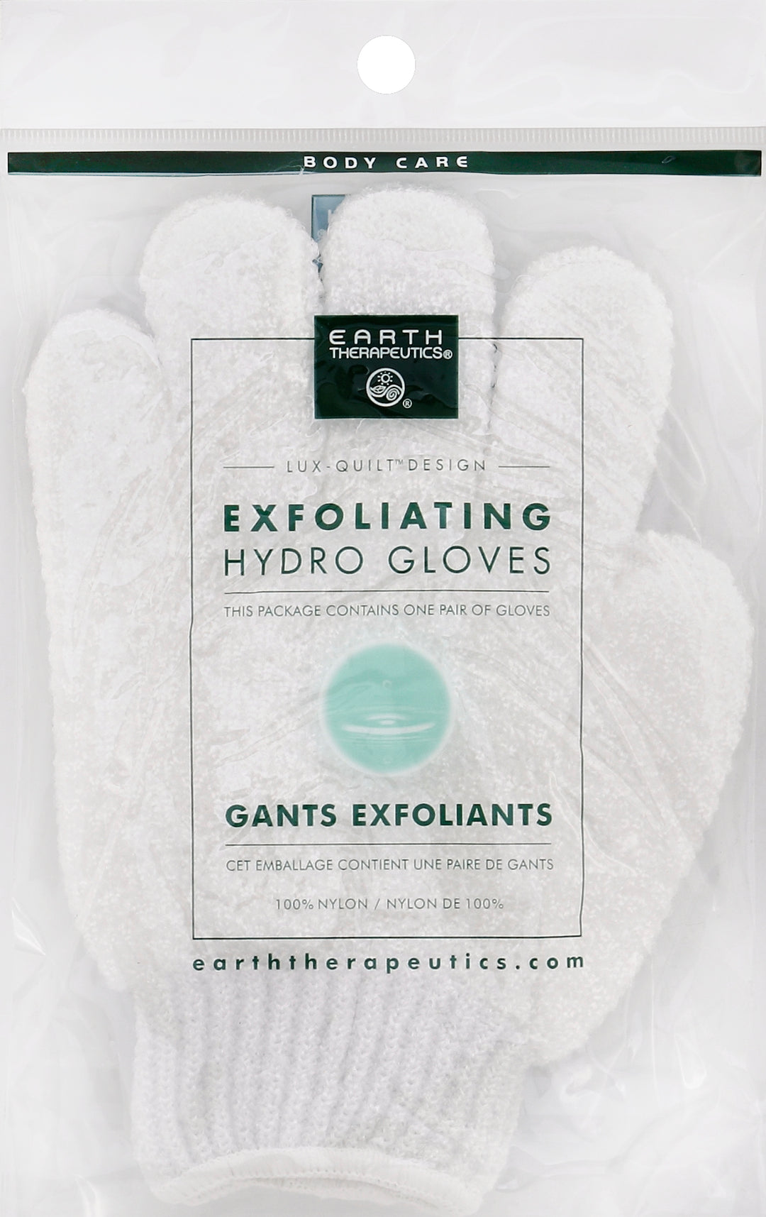 Earth Therapeutics Exfoliating Hydro Gloves White 1 Ea [UNFI #86869] T