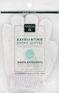 Earth Therapeutics Exfoliating Hydro Gloves White 1 Ea [UNFI #86869] T