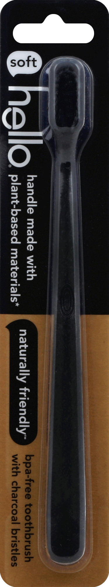 Hello Products Activated Charcoal Bristle 1 CT [UNFI #77612] T