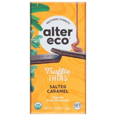 Alter Eco Truffle Thins Salted Caramel 12/2.96 Oz [UNFI #85012]