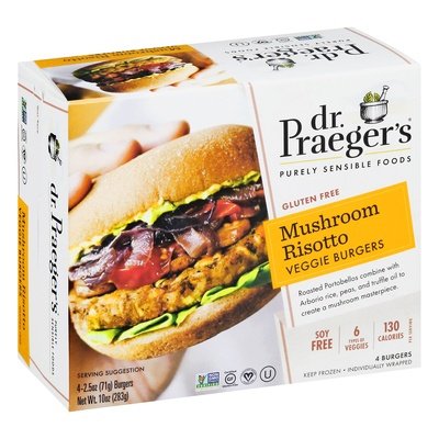 Dr. Praegers Veggie Burger Mushroom 6/10 Oz [UNFI #62551]