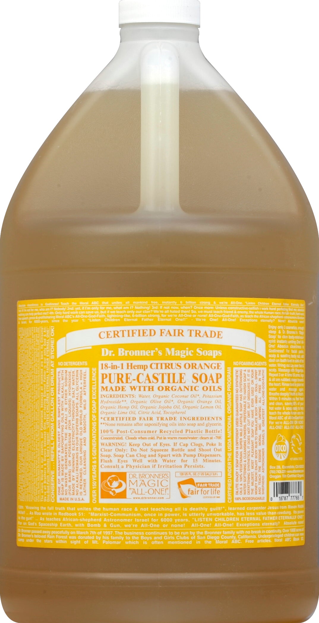 Dr. Bronners Citrus 1 Gal [UNFI #83861] T