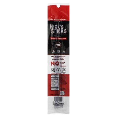 Nicks Sticks Snack Stick,Spicy Beef,Grassfeed 25/1.7 Oz [UNFI #48884]