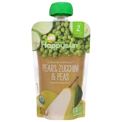 Happy Baby Pears Zucchini & Peas 16/4 Oz [UNFI #26829]