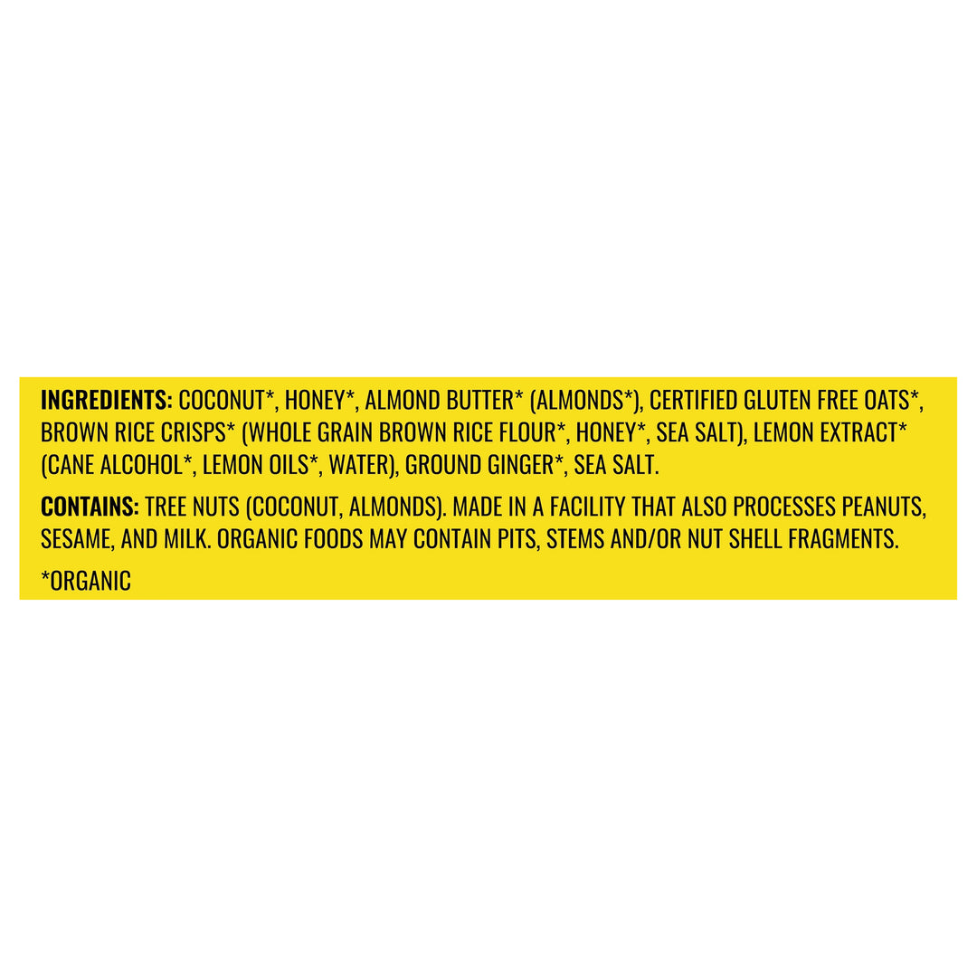 Kates Real Food Bivy Bar Lemon Coconut 12/2.2 Oz [UNFI #73423]