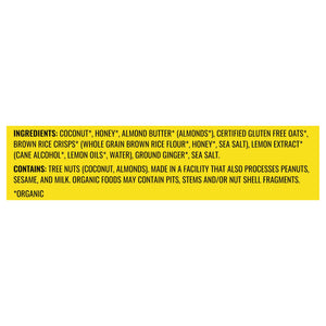 Kates Real Food Bivy Bar Lemon Coconut 12/2.2 Oz [UNFI #73423]