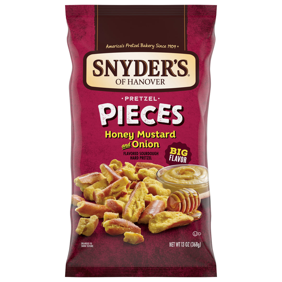 SnyderS Of Hanover Honey Mustard & Onion Pieces 6/13 OZ [UNFI #03887]