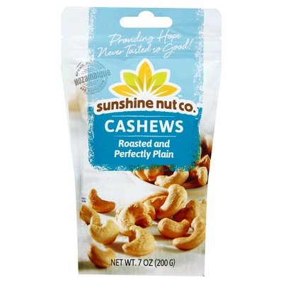 Sunshine Nut Company Cashews Rstd And Prfctly Plain 6/7 Oz [UNFI #73393]