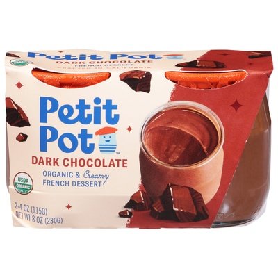 Petit Pot Dark Chocolate Pudding,2Pk 4/8 Oz [UNFI #70533]