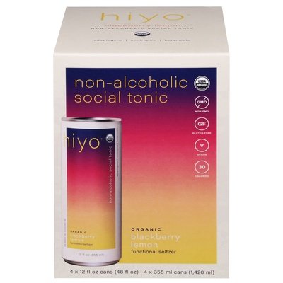 Hiyo Blackberry Lemon Seltzer 4 Pk 6/4/12 Oz [UNFI #46468] T