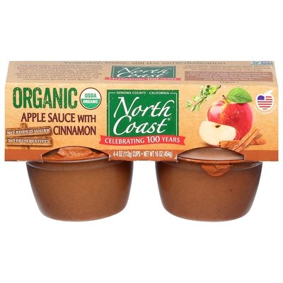 North Coast Apple Sauce Cinnamon 12/4/4 Oz [UNFI #79048]