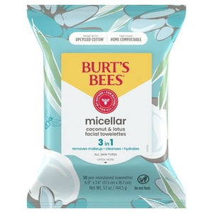 Burts Bees Cleaning Towelette Micellar 3/30 Ct [UNFI #65156] T