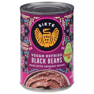 Siete Beans Black Refried 12/16 Oz [UNFI #04830]