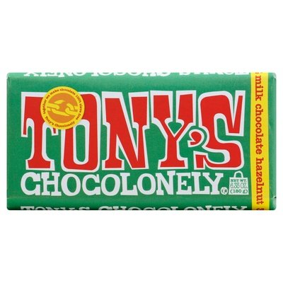 Tonys Chocolonely 32% Milk Hazelnut Bar 15/6.35 Oz [UNFI #59222]