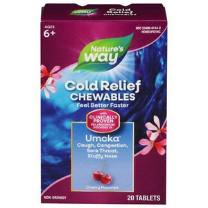 Natures Way Umcka Cold Care Chewable Cherry 20 Tab [UNFI #82683] T