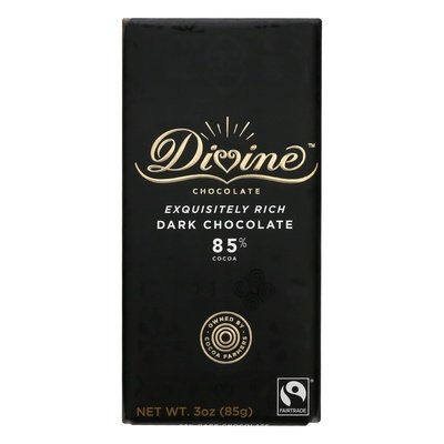Divine Chocolate Dark Chocolate 85% Cocoa 12/3 Oz [UNFI #06136]