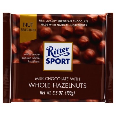 Ritter Milk Chocolate W/Whole Hazelnuts 10/3.5 Oz [UNFI #49335]