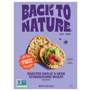 Back To Nature Roasted Garlic Herb Stnegrnd Wht 6/5 OZ [UNFI #86696]