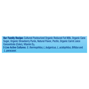 Stonyfield Organic Kids Strawberry Lowfat Yogurt Pouch 6/4/3.5 Oz [UNFI #18576]