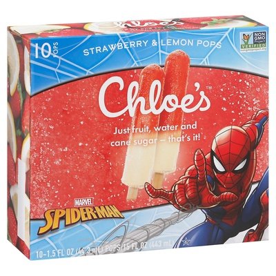 Chloes Spider-Man Strawberry Lemon 6/10/1.5 Oz [UNFI #69095]