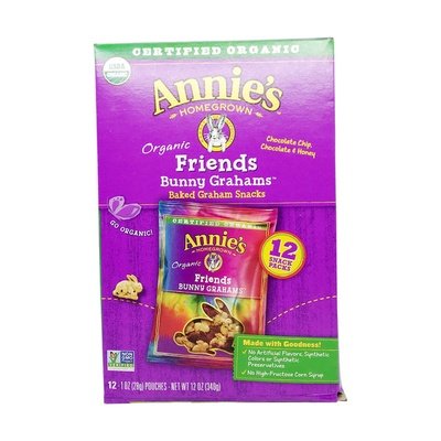Annies Homegrown Bunny Friends Snack Pack 4/12/1 Oz [UNFI #69290]
