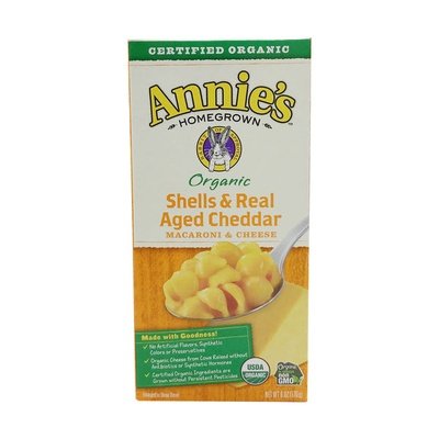 Annies Homegrown Shells & Cheddar 12/6 Oz [UNFI #22286]