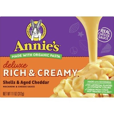 Annies Homegrown Shells & Aged Cheddar 12/11 Oz [UNFI #27238]