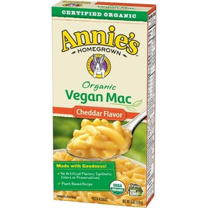 Annies Homegrown Vegan Mac & Cheese Chedder 12/6 Oz [UNFI #47901]
