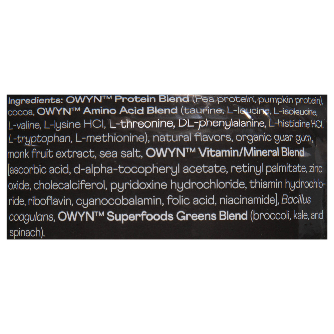 Owyn-Only What You Need Chocolate Protein Powder 3/1.32 Lb [UNFI #20300]