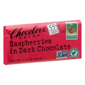 Chocolove Dark With Raspberries 12/1.2 Oz [UNFI #20841]